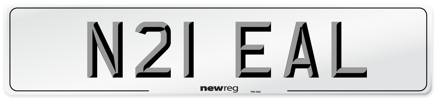 N21 EAL Number Plate from New Reg